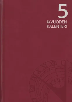 Ajasto 5 vuoden kalenteri, päiväämätön viininpunainen* Kalenterit|Opiskelutarvikkeet
