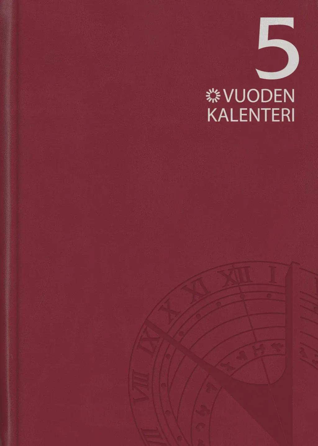 Ajasto 5 vuoden kalenteri, päiväämätön viininpunainen* Kalenterit|Opiskelutarvikkeet