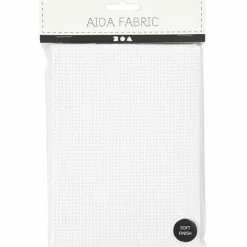 Suomalainen.com Aida-kangas 50x50 cm valkoinen 35 neliötä per 10cm* Kirjonta Ja Ompelutarvikkeet