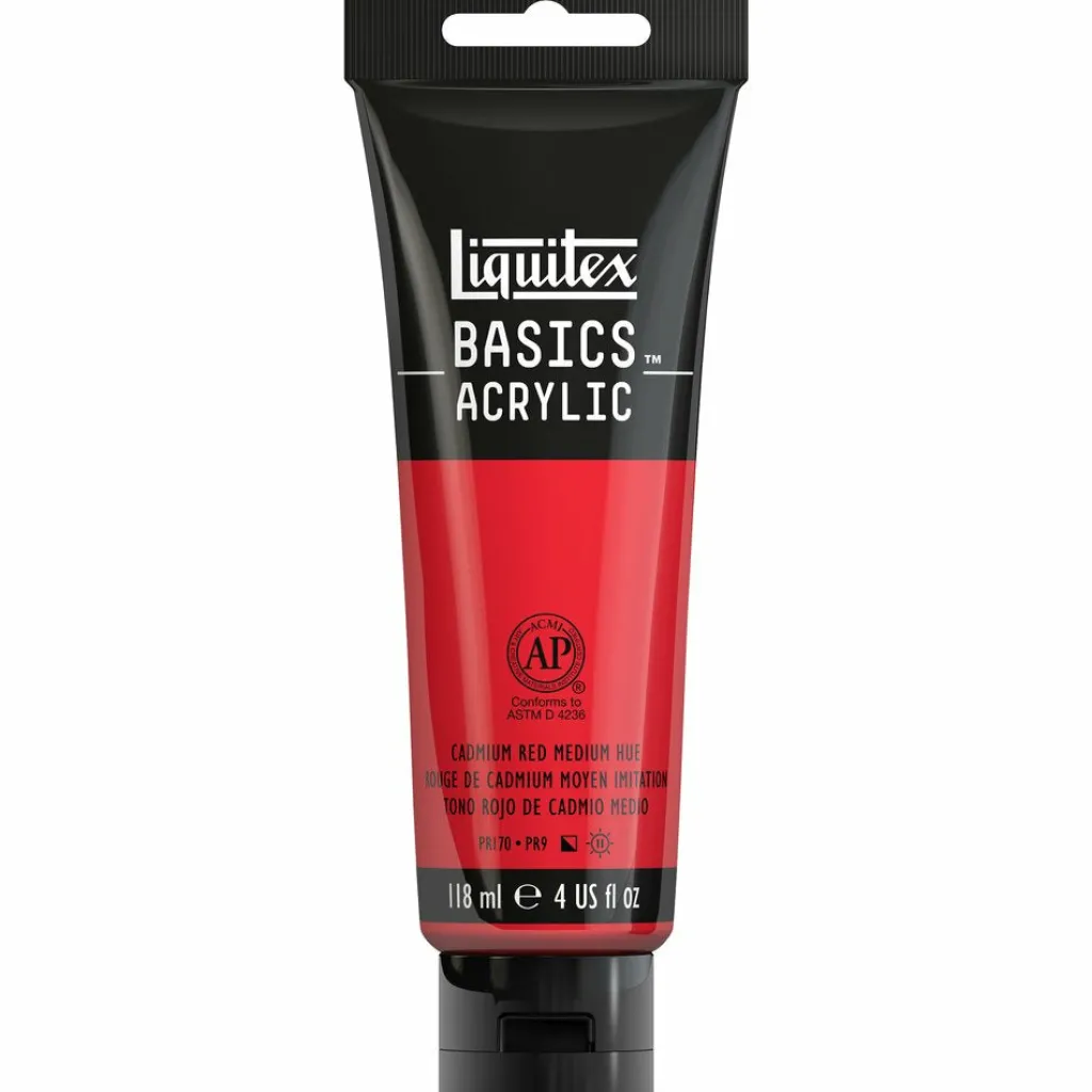 Winsor & Newton Akryyliväri 118ml 151 Cadmium Red Medium Hue Liquitex Basics Acrylic* Liquitex|Akryylimaalaus