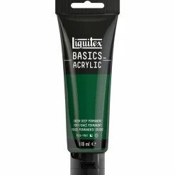 Winsor & Newton Akryyliväri 118ml 350 Deep Green Permanent Liquitex Basics Acrylic* Liquitex|Akryylimaalaus