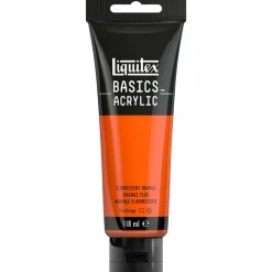 Winsor & Newton Akryyliväri 118ml 982 Fluorescent Orange Liquitex Basics Acrylic* Liquitex|Akryylimaalaus