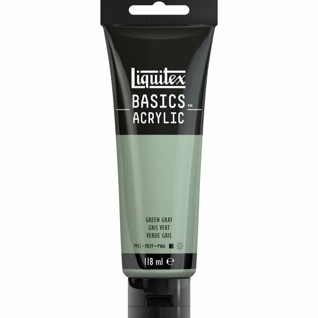 Winsor & Newton Akryyliväri 118ml 205 Green Grey Liquitex Basics Acrylic* Liquitex|Akryylimaalaus