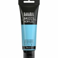 Winsor & Newton Akryyliväri 118ml 770 Light Blue Permanent Liquitex Basics Acrylic* Liquitex|Akryylimaalaus