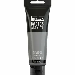 Winsor & Newton Akryyliväri 118ml 599 Neutral Grey Value 5 Liquitex Basics Acrylic* Liquitex|Akryylimaalaus
