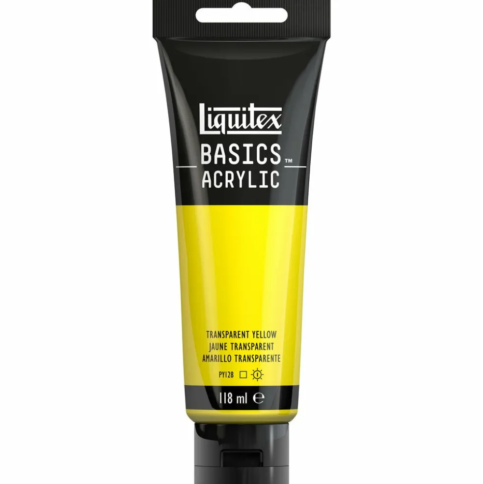 Akryyliväri 118ml 045 Tranparent Yellow Liquitex Basics Acrylic