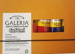 Suomalainen.com Akryylivärilajitelma 6x60ml W&N Galeria* Winsor & Newton|Värit