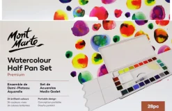 Mont Marte Akvarellivärit Half pan 24 väriä* Mont Marte|Lahjavinkit Taiteilijalle