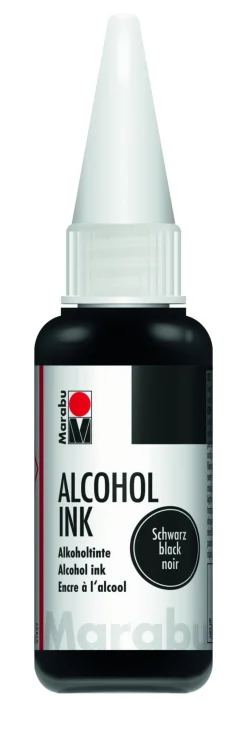 Suomalainen.com Alkoholimuste 20ml musta, Marabu Alcohol ink 073 black* Piirtäminen Ja Luonnostelu|Alkoholimusteet