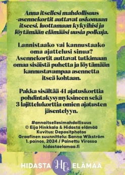 Anna itsellesi mahdollisuus -asennekortit Hidasta Elämää