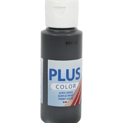 Suomalainen.com Askartelumaali 60ml musta Plus Color* Muut Askartelutarvikkeet|Askartelu