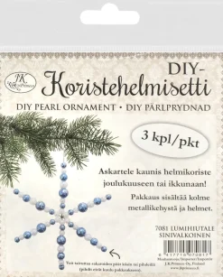 J.K. Primeco Oy Askartelupakkaus Lumihiutale 3 kpl sinivalkoinen* Askartelu|Aloituspakkaukset Askarteluun Ja Käsitöihin