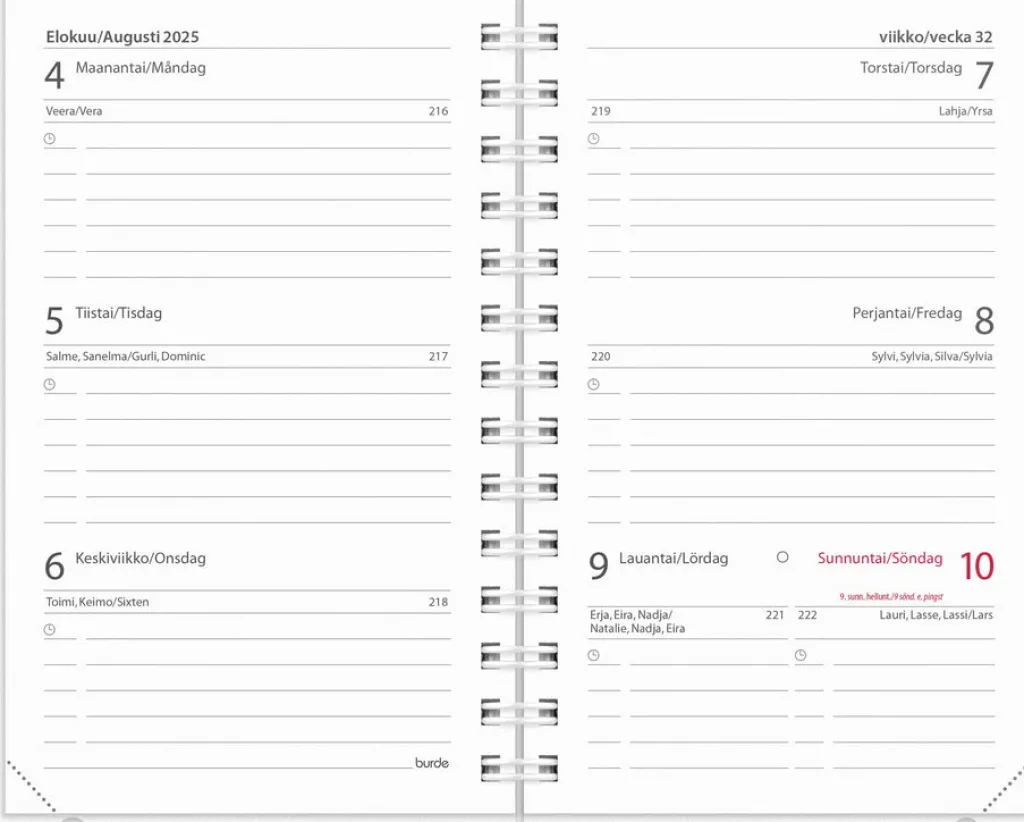 Burde Compact 4 in 1 2025-2026 (lukuvuosikalenteri)* Kalenterit|Opiskelutarvikkeet