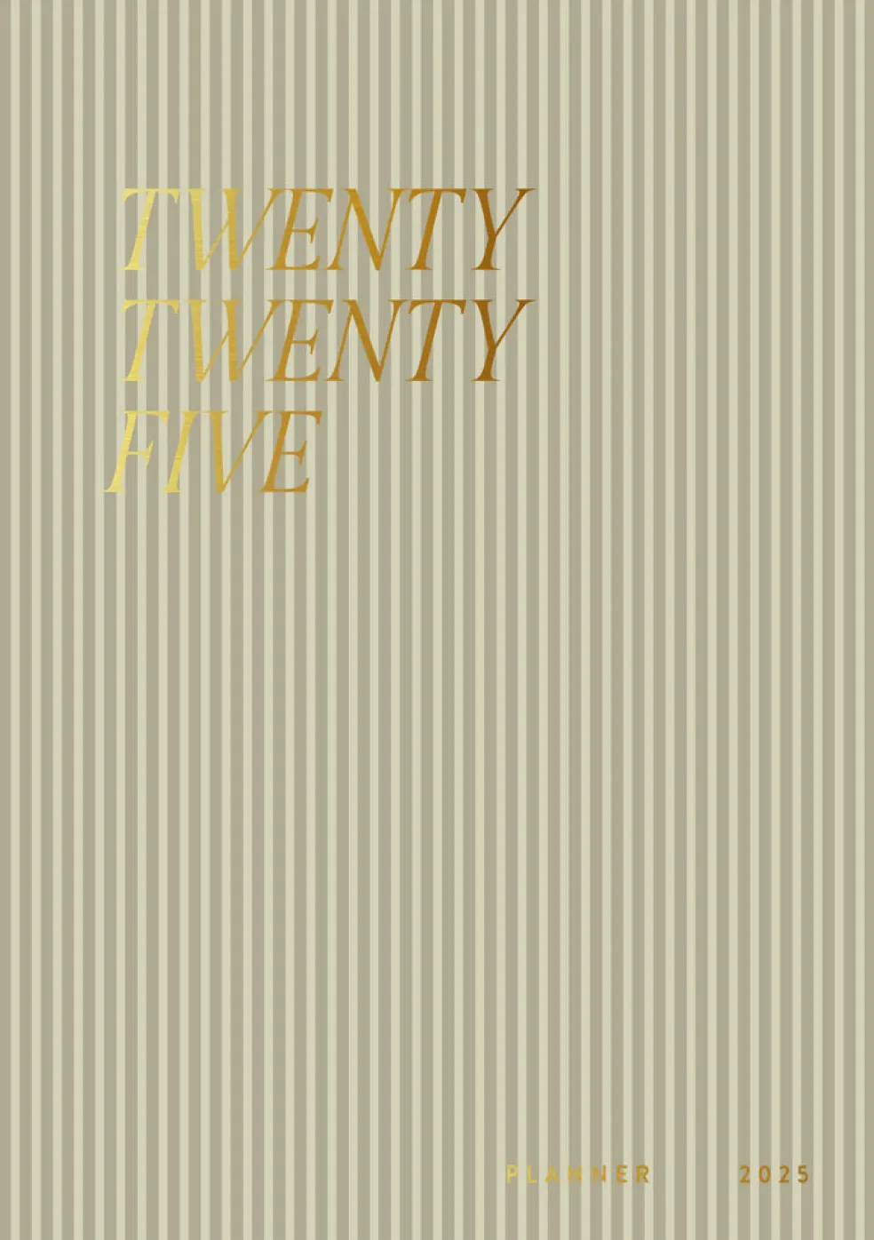 Cozy Planner 2025 - Sand Stripes