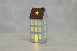 Tammer Brands Oy Finnlumor Talolyhty Copenhagen LED valoilla vaaleansininen 19 cm* Valaisimet Ja Lamput|Sisustus, Sesonkituotteet Ja Kodin Tarvikkeet