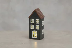 Finnlumor Talolyhty Copenhagen LED valoilla sininen 17 cm