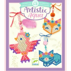 Djeco Helmiaskartelusetti söpöt eläimet Artistic Aqua* Lasten Askartelu Ja Piirustus