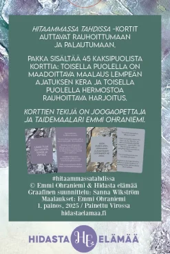 Hitaammassa tahdissa -rauhoittumiskortit uuvahtaneelle Hidasta Elämää