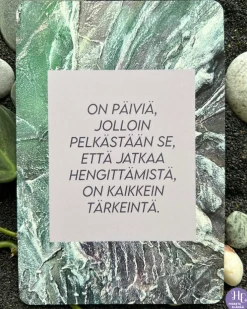 Hitaammassa tahdissa -rauhoittumiskortit uuvahtaneelle Hidasta Elämää