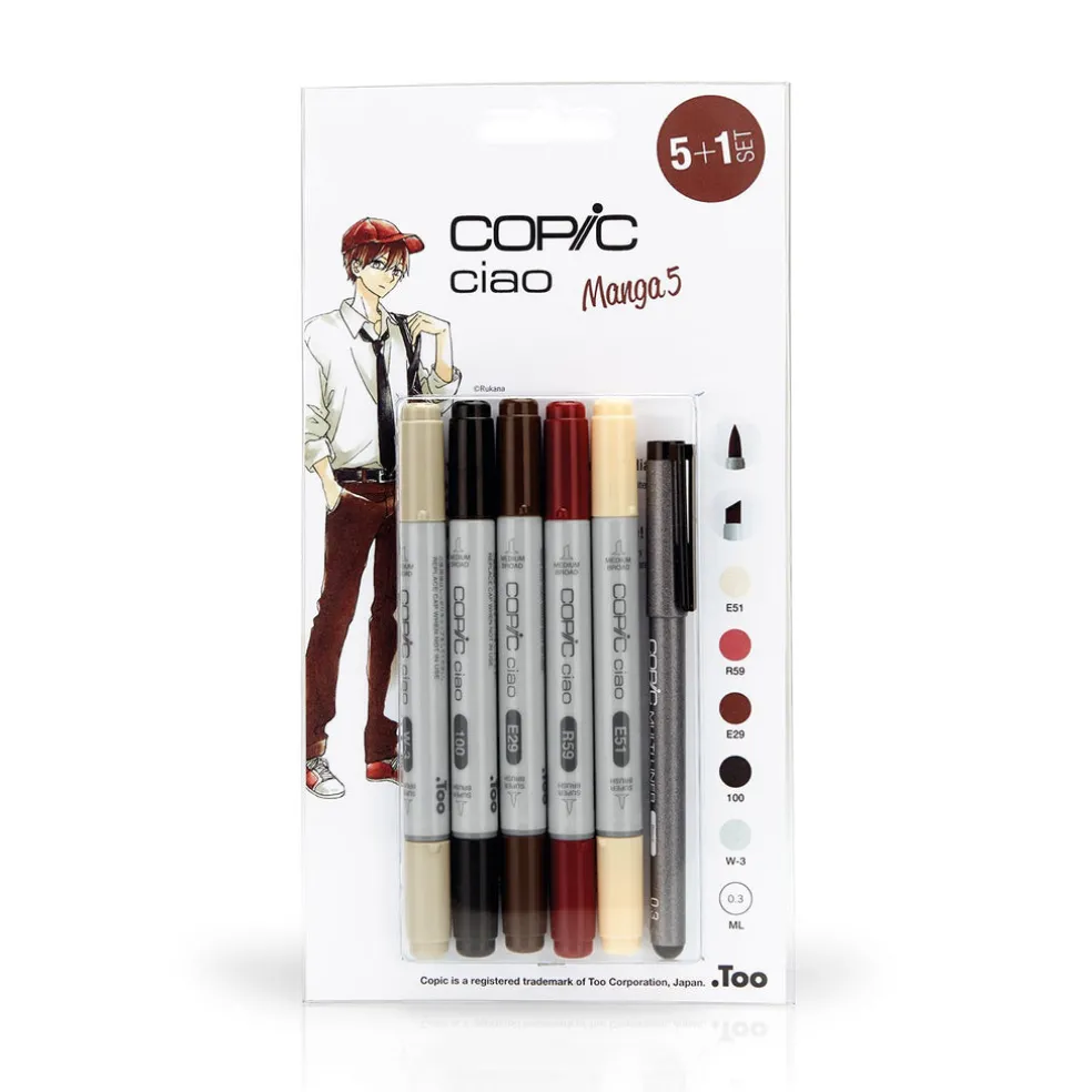 Huopakynä Copic Ciao 5+1 kpl Manga 5