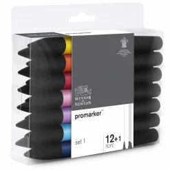 Suomalainen.com Huopakynä Promarker 12 väriä ja häivytin W&N* Piirtäminen Ja Luonnostelu|Pro Marker Huopakynät