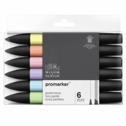 Huopakynä Promarker 6 väriä Pastel Tones W&N