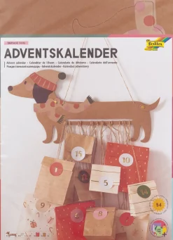 Folia Joulukalenterisetti mäyräkoira* Paperiaskartelu|Askartelu