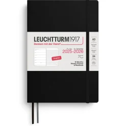 Concess Nordic AB Kalenteri 2025-2026 18kk A5 Weekly+muistikirja Black Leuchtturm1917 pehmeäk.* Kalenterit|Leuchtturm1917 -Muistikirjat