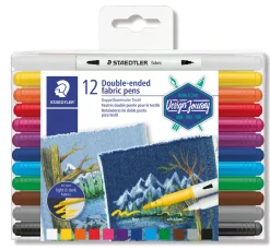 Staedtler Kangastussi 12 kpl peittävä kakspäinen,* Askartelu|Vaatehuolto
