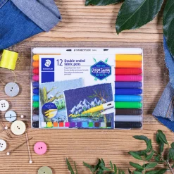 Staedtler Kangastussi 12 kpl peittävä kakspäinen,* Askartelu|Vaatehuolto