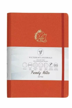 Victoria Paper Products Limited Kierremuistikirja Victorias Journals 16x22cm/192s pistesivut, punainen* Päiväkirjat Ja Ystäväkirjat