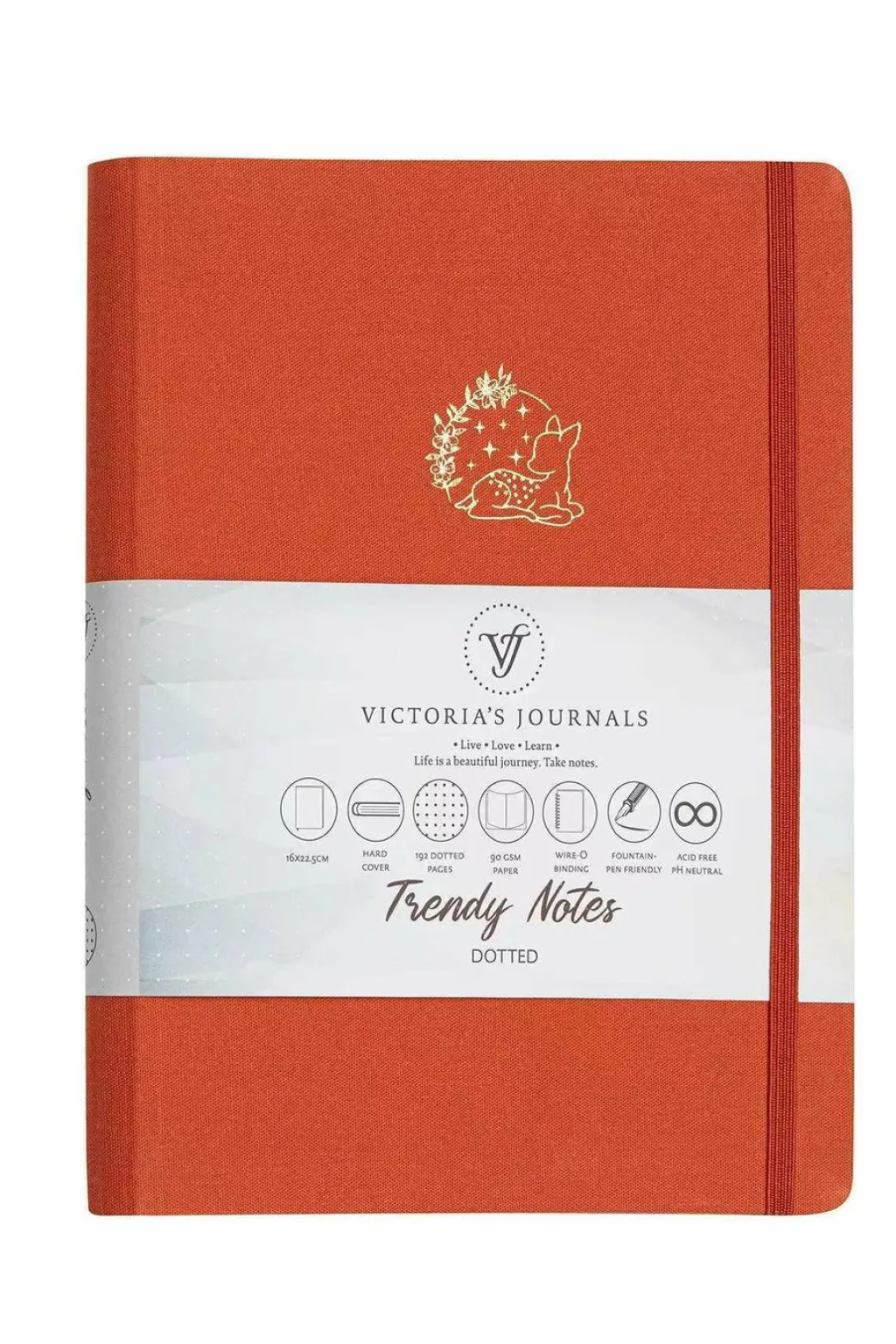 Victoria Paper Products Limited Kierremuistikirja Victorias Journals 16x22cm/192s pistesivut, punainen* Päiväkirjat Ja Ystäväkirjat
