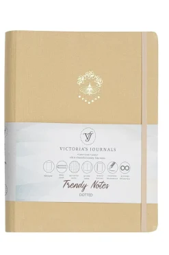 Victoria Paper Products Limited Kierremuistikirja Victorias Journals 16x22cm/192s pistesivut, beige* Opiskelutarvikkeet|Päiväkirjat Ja Ystäväkirjat