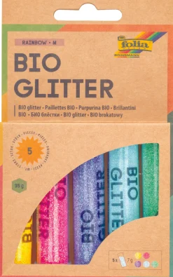 Kimallejauhe biohajoava 5x7g Rainbow