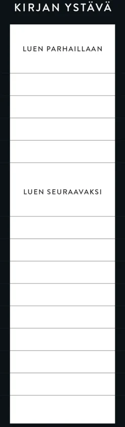Kirjanmerkki Ajaton / Kirjan ystävä 3 mukana juonessa