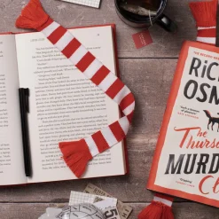 Kirjanmerkki Book Scarf Red & White
