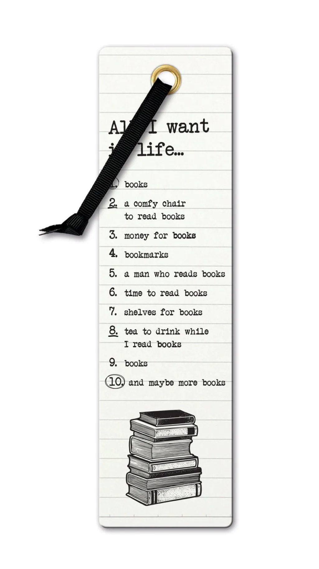 if Cardboard Creations Ltd. Kirjanmerkki Literary All I want in Life…* Lahjatavarat|Kirjan Ystävä -Kirjatuotteet