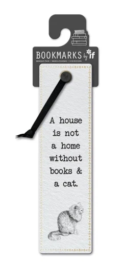 if Cardboard Creations Ltd. Kirjanmerkki Literary Books & Cat* Lahjatavarat|Kirjan Ystävä -Kirjatuotteet