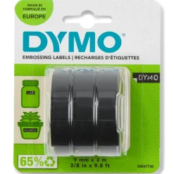 Newell Brands Kohokirjoitin teippi Dymo 9mm musta 3kpl* Toimistokoneet Ja Pienlaitteet