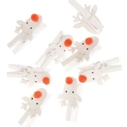RicoDesign Koristepyykkipoika 8 kpl poro valkoinen Rico Design* Paperiaskartelu