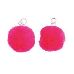 Suomalainen.com Korutarvike pompons 2 kpl neonpinkki Rico Design* Muut Askartelutarvikkeet|Askartelu