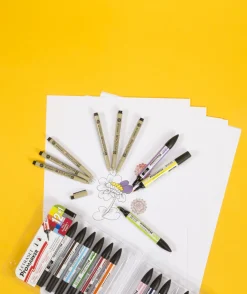 Kuitukärkikynä Sakura Micron 6 kpl musta