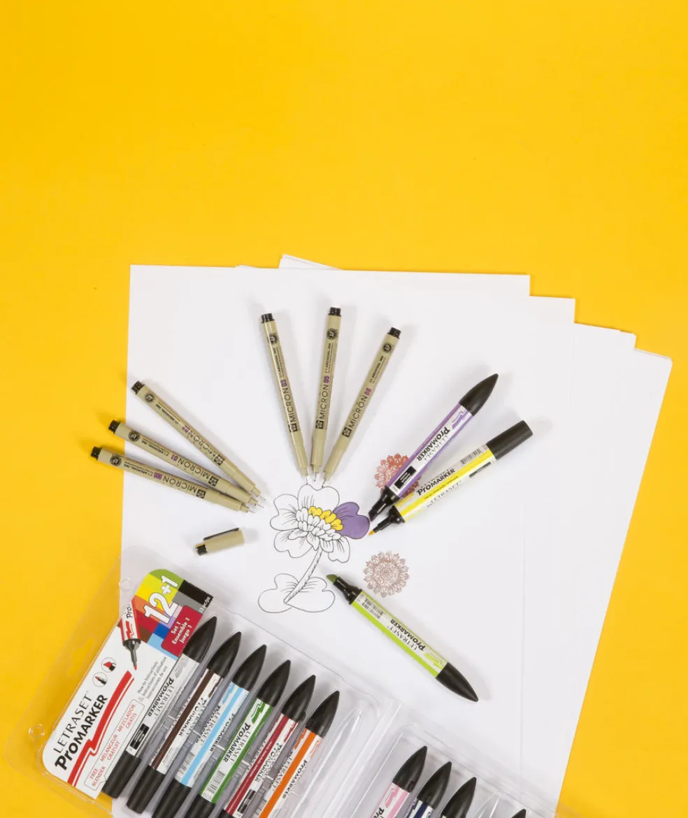 Kuitukärkikynä Sakura Micron 6 kpl musta