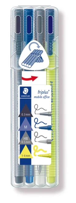 Kuitukärkikynäsetti 4 kpl Office Staedtler