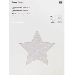 Kuultopaperilehtiö foliotähti Rico Design
