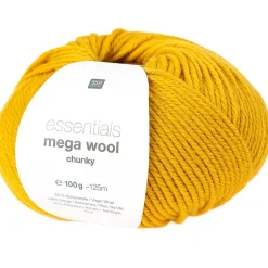 Suomalainen.com Lanka Mega Wool Chunky 100g mustard sinapinkeltainen Rico Design* Askartelu|Neulominen Ja Virkkaus
