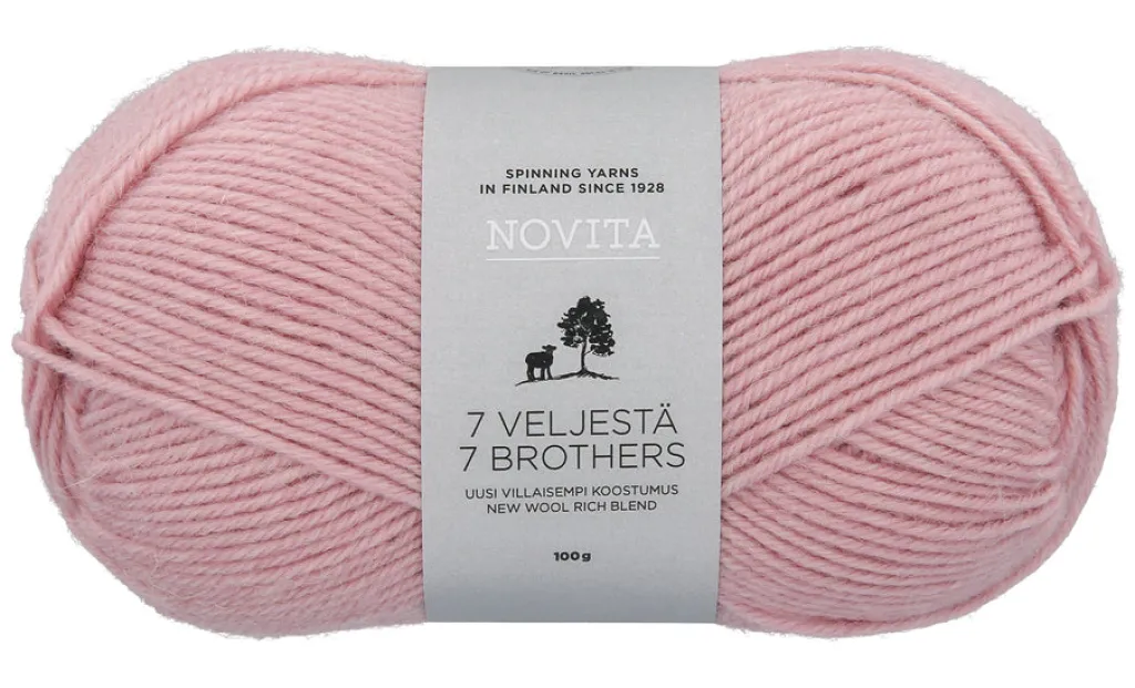 Novita Oy Lanka Novita 7 Veljestä 100g 053 marjapuuro* Askartelu|Novita Langat Ja Käsityötarvikkeet