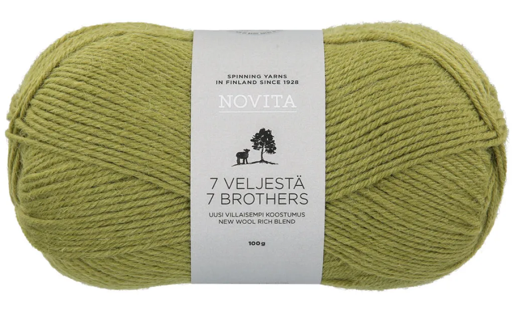 Novita Oy Lanka Novita 7 Veljestä 100g 330 artisokka* Askartelu|Novita Langat Ja Käsityötarvikkeet