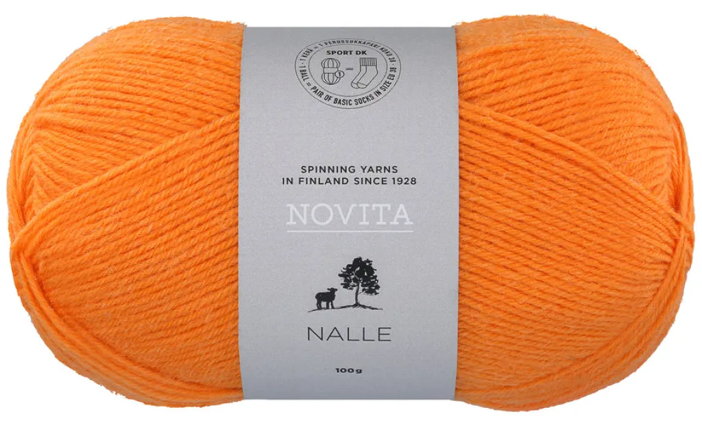 Novita Oy Lanka Novita Nalle 100g 264 papaija.* Askartelu|Novita Langat Ja Käsityötarvikkeet