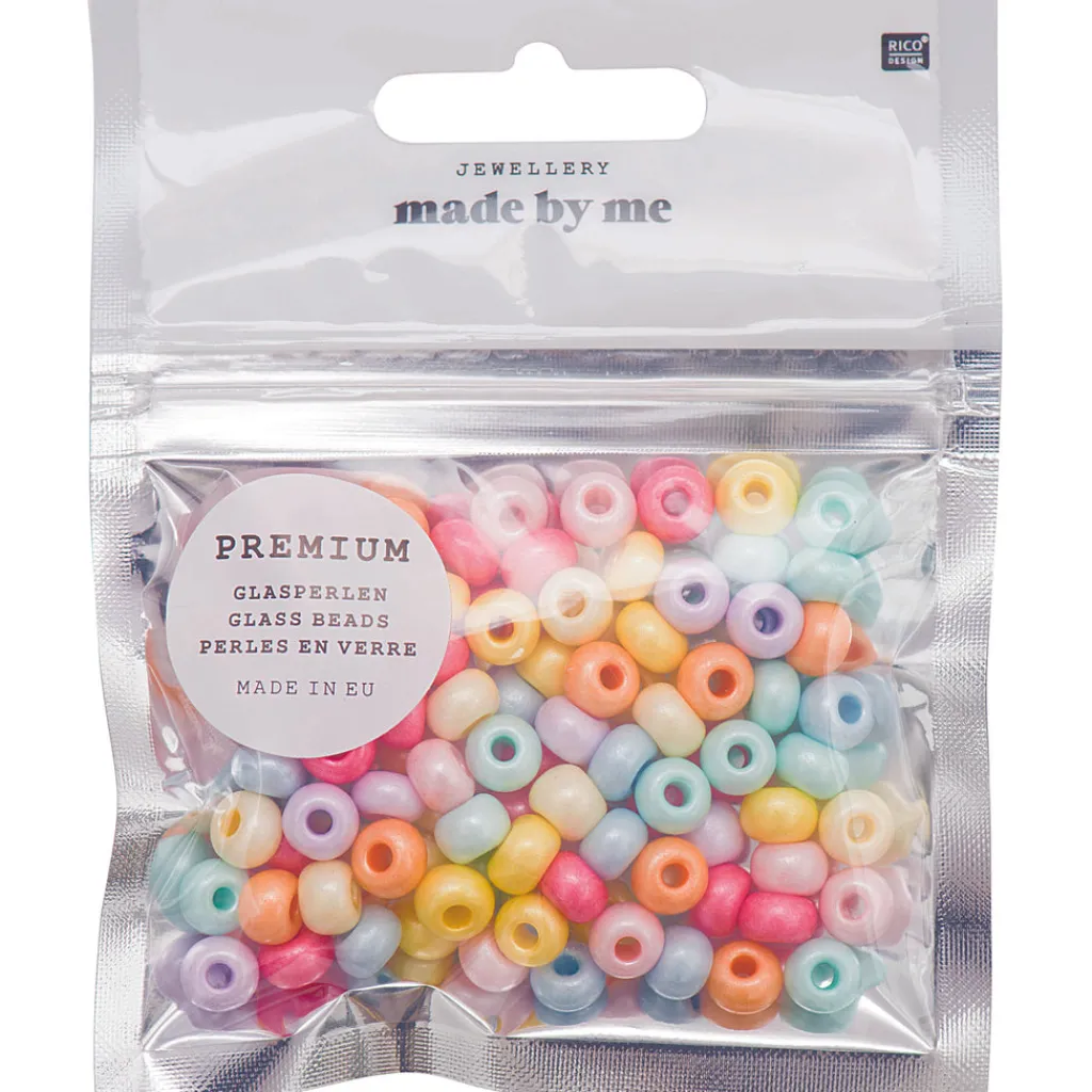 Suomalainen.com Lasihelmet 8 x 5,5 mm pastelliliitu Rico Design* Muut Askartelutarvikkeet